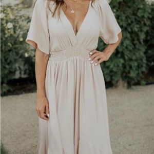 Blush maxi dress